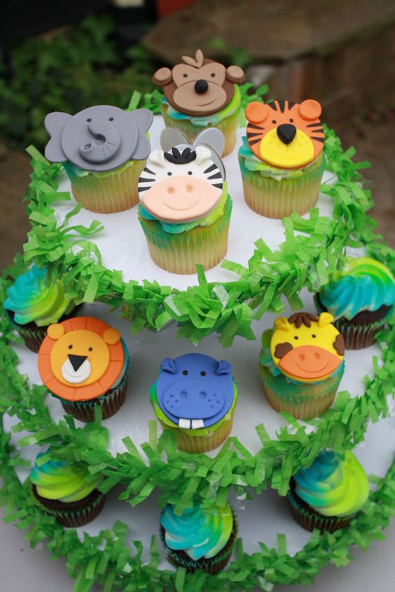 Safari Animal Cupcake Toppers Safari Animal Cupcake Toppers