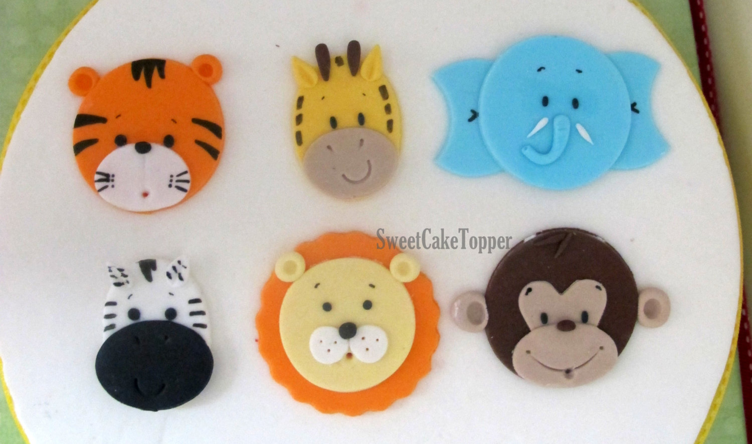 Safari Animals Fondant Cupcake Toppers Safari Animals Fondant Cupcake Toppers