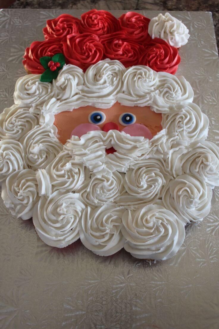 Santa Claus Cupcake Cake Santa Claus Cupcake Cake