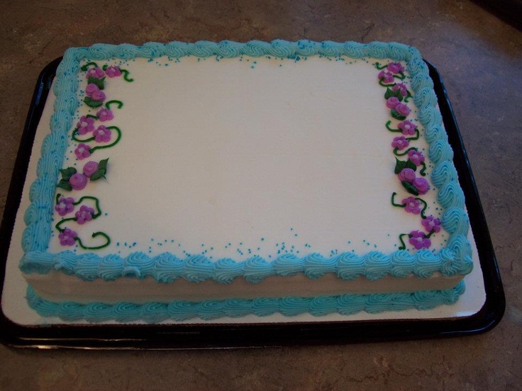 Sheet Cake with Flowers Sheet Cake with Flowers