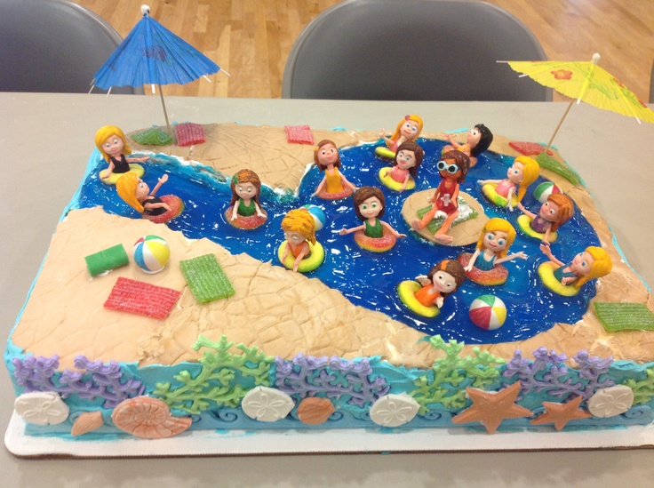 Swimming Pool Birthday Cake