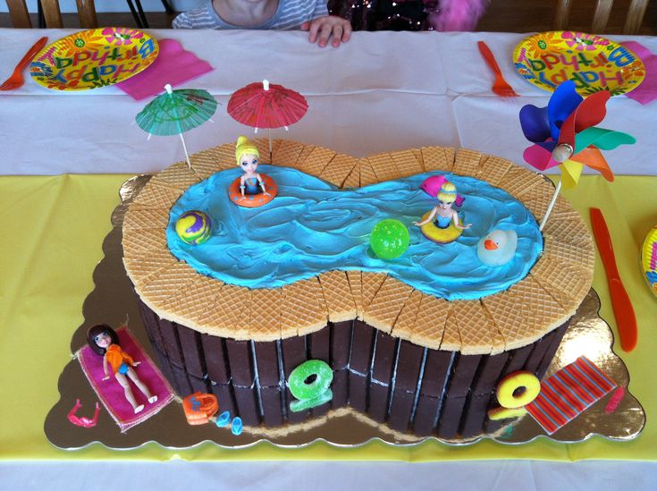 Swimming Pool Birthday Cake