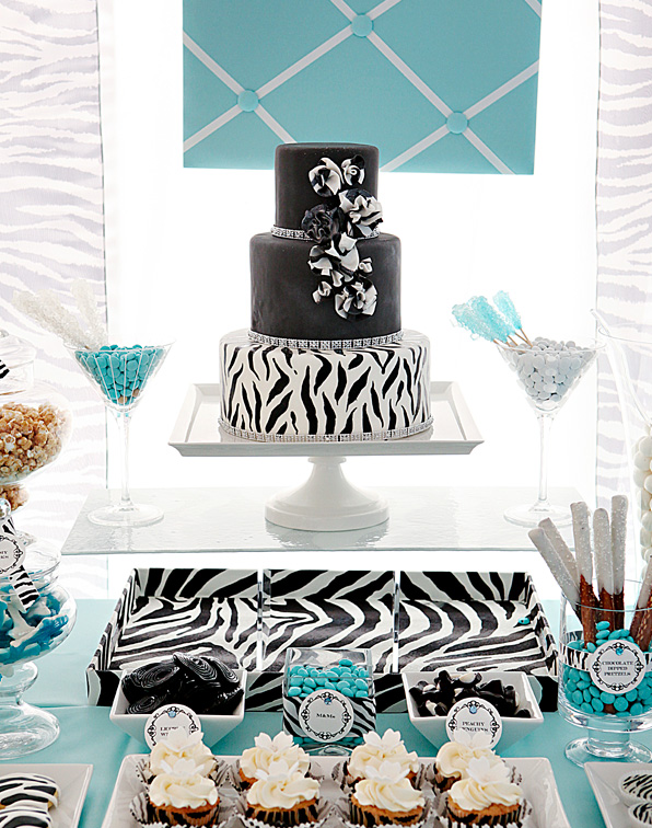 Tiffany Blue and Zebra Print