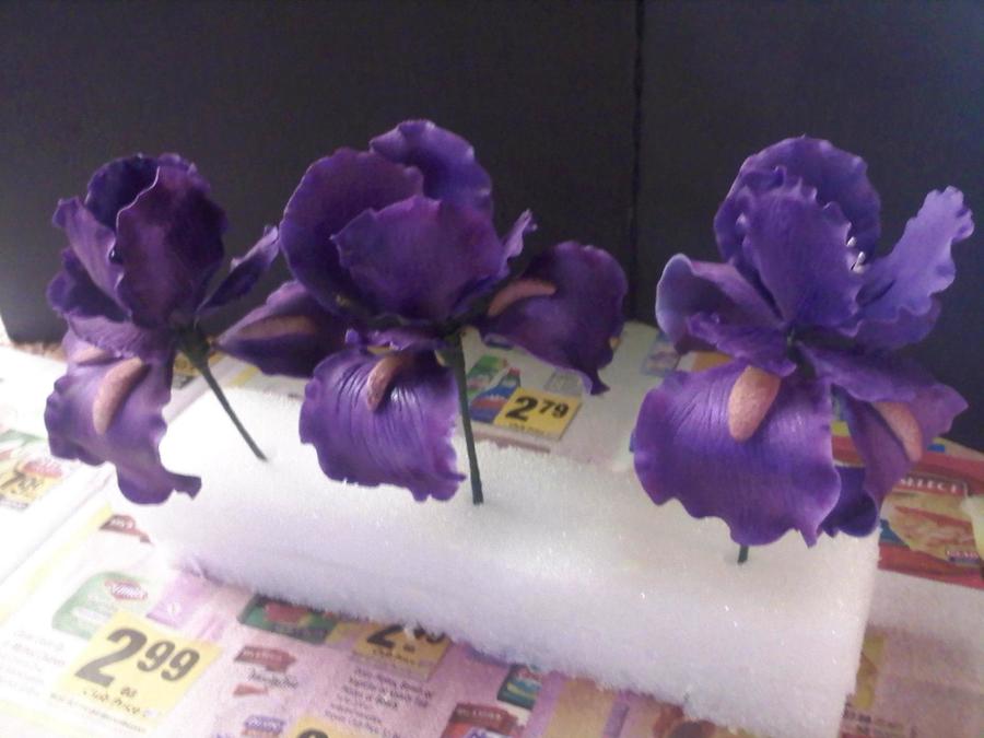 Wedding Cakes with Iris Flowers