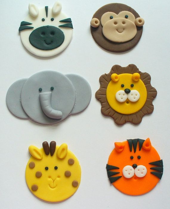 Zoo Animal Fondant Cupcakes Zoo Animal Fondant Cupcakes