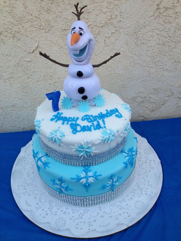 2 Tier Cake Frozen Olaf 2 Tier Cake Frozen Olaf