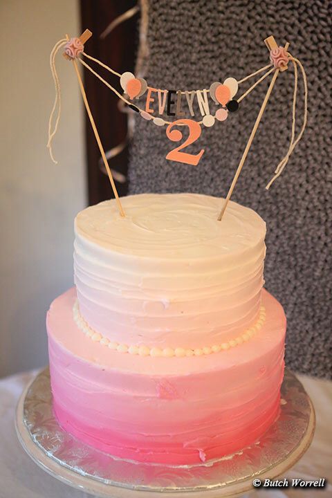2 Tier Pink Birthday Cake 2 Tier Pink Birthday Cake