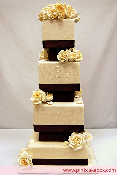 4 Tier Square Wedding Cake 4 Tier Square Wedding Cake