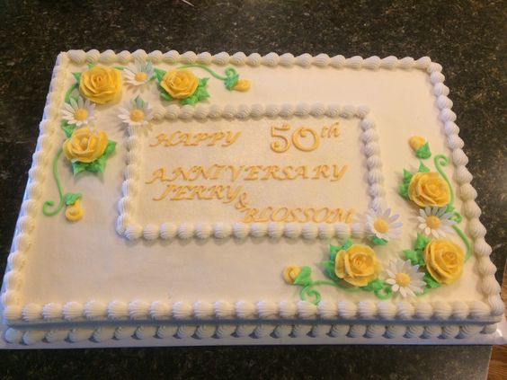 50th Anniversary Sheet Cake 50th Anniversary Sheet Cake