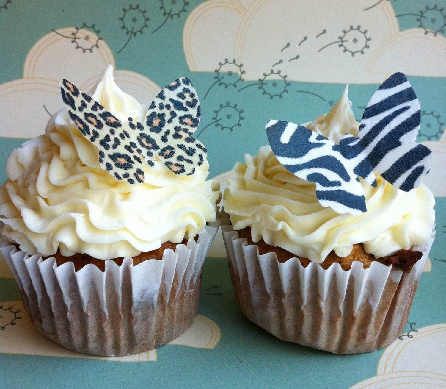 Animal Print Edible Cupcake Toppers