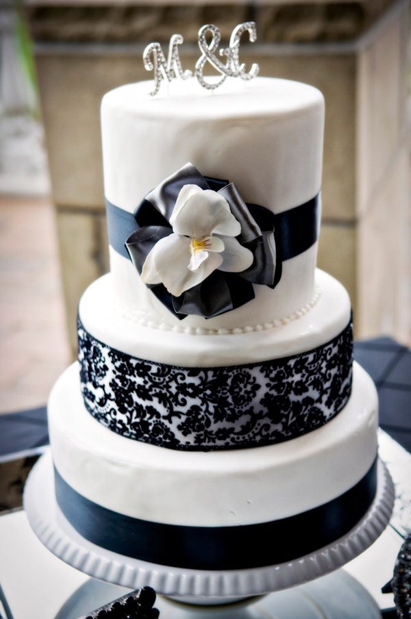 Black and Silver Wedding Cake Black and Silver Wedding Cake