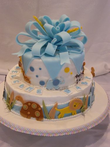 Boy Baby Shower Fondant Cake Boy Baby Shower Fondant Cake