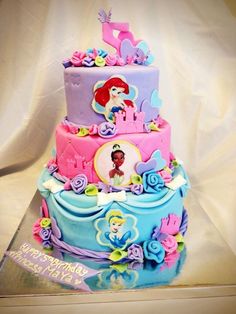Disney Princess Tier Cake Disney Princess Tier Cake