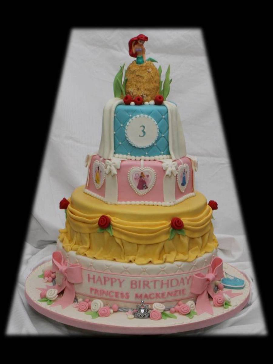 Disney Princess Tiered Cake Disney Princess Tiered Cake