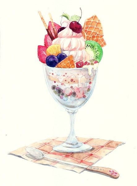 13 Drawing Food Cakes Deserts Photo - Wayne Thiebaud Drawings, Dessert