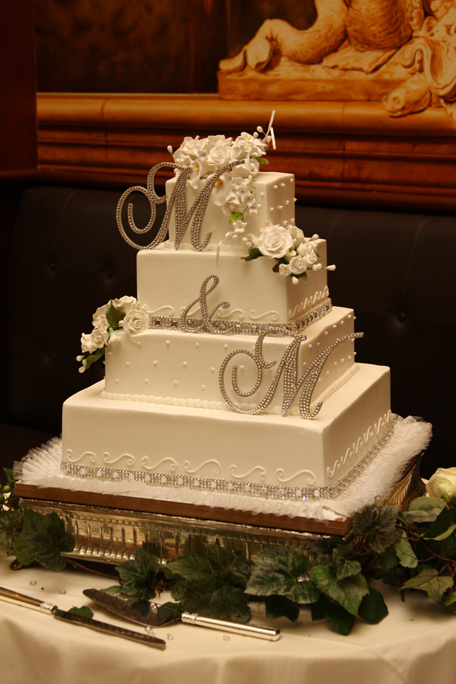 6 Photos of Monogram Square Cakes 6 Photos of Monogram Square Cakes