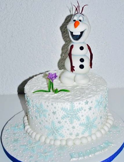 Frozen Olaf Fondant Cake Frozen Olaf Fondant Cake