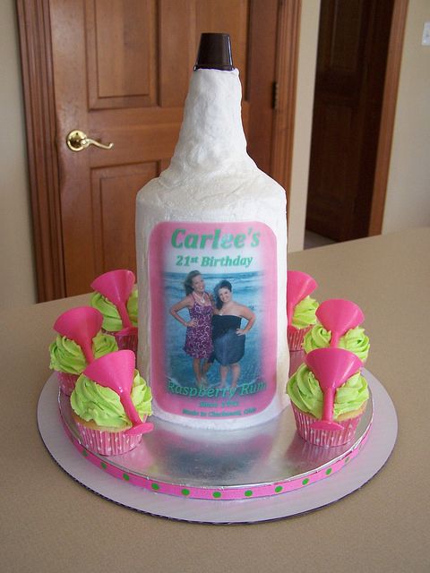 Liquor Bottle Birthday Cake