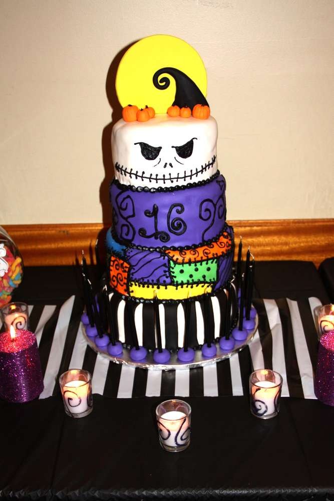 10 Nightmare Before Christmas Birthday Party Cakes Photo Nightmare Before Christmas Cake Nightmare Before Christmas Cake And Nightmare Before Christmas Birthday Cake Snackncake