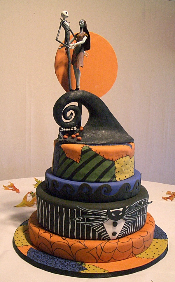 7 Photos of Disney Jack And Sally Wedding Cakes 7 Photos of Disney Jack And Sally Wedding Cakes