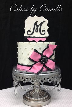 Pink and Silver Birthday Cake Pink and Silver Birthday Cake