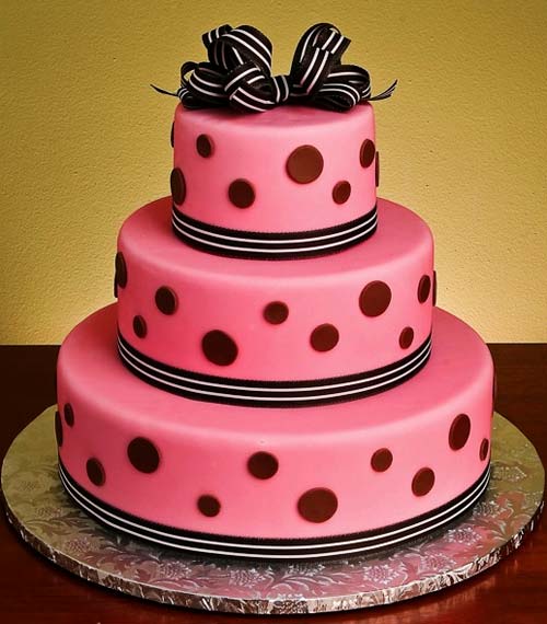 10 Photos of Pink Two Tier Fondant Cakes 10 Photos of Pink Two Tier Fondant Cakes