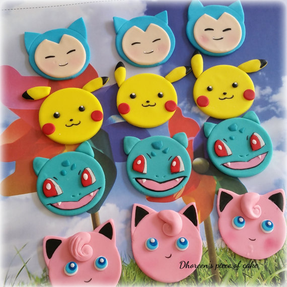 Pokemon Cupcake Toppers Pokemon Cupcake Toppers
