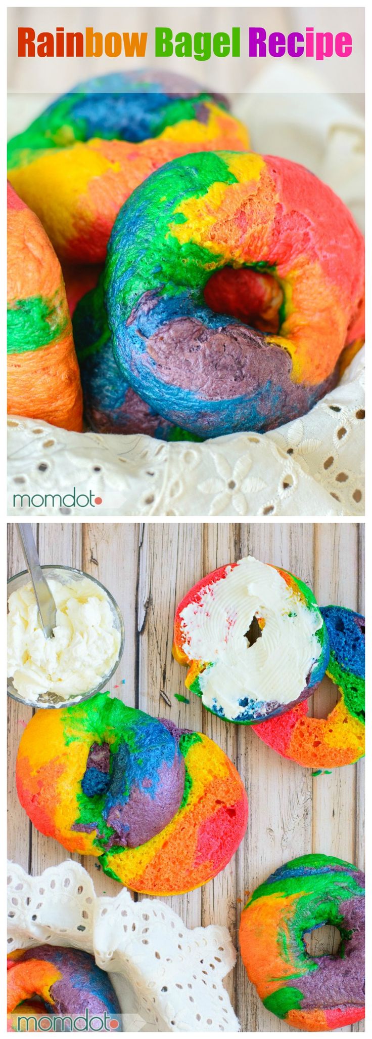 Rainbow Bagel Recipe