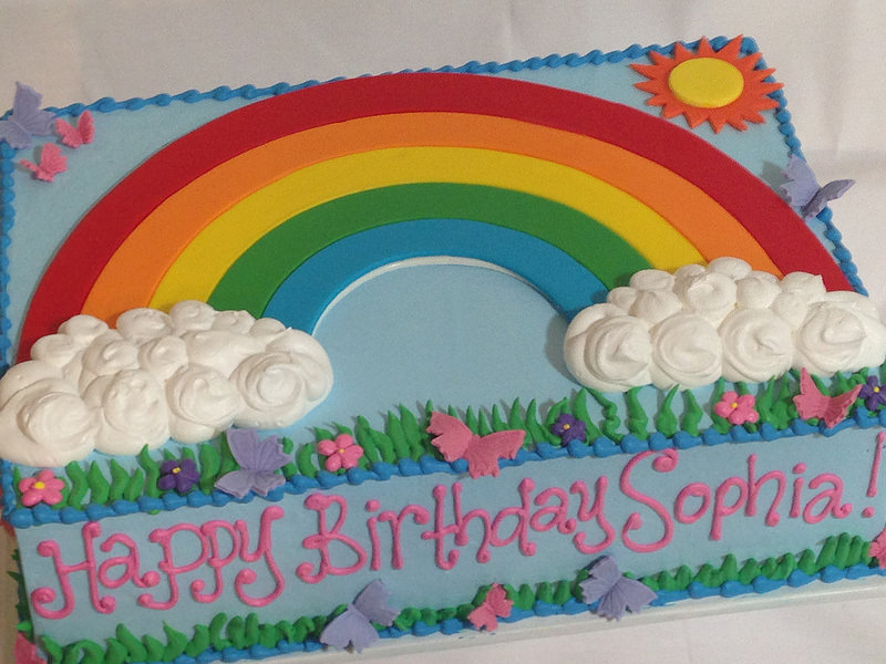 Rainbow Sheet Cake