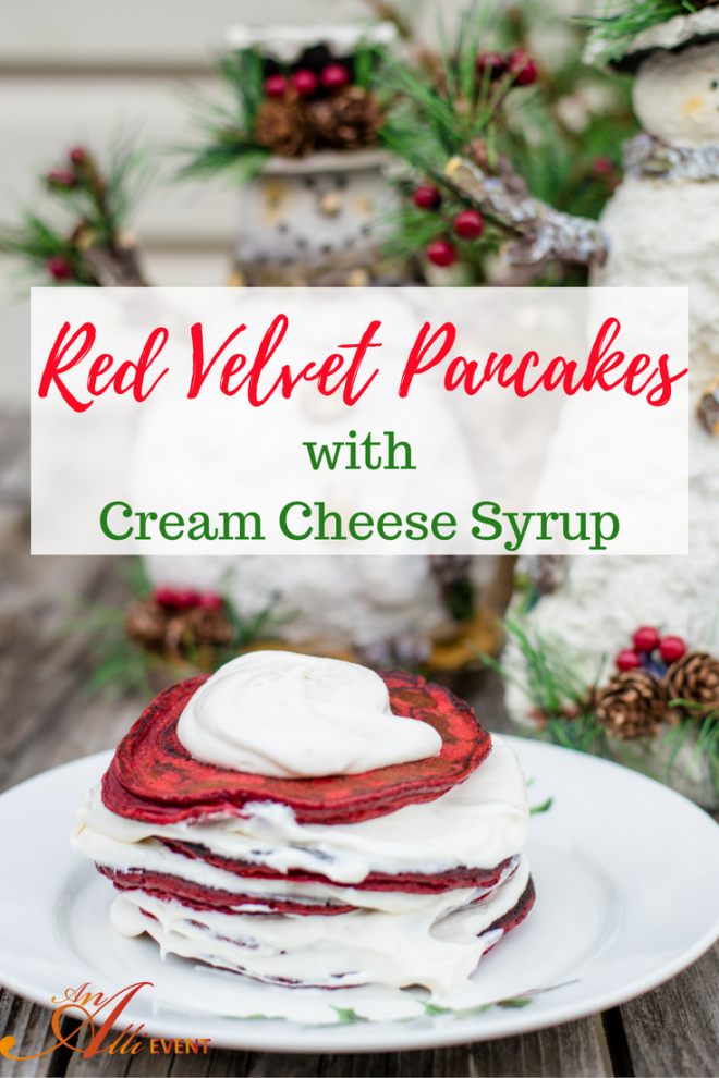Red Velvet Pancakes Cream Cheese Syrup Red Velvet Pancakes Cream Cheese Syrup