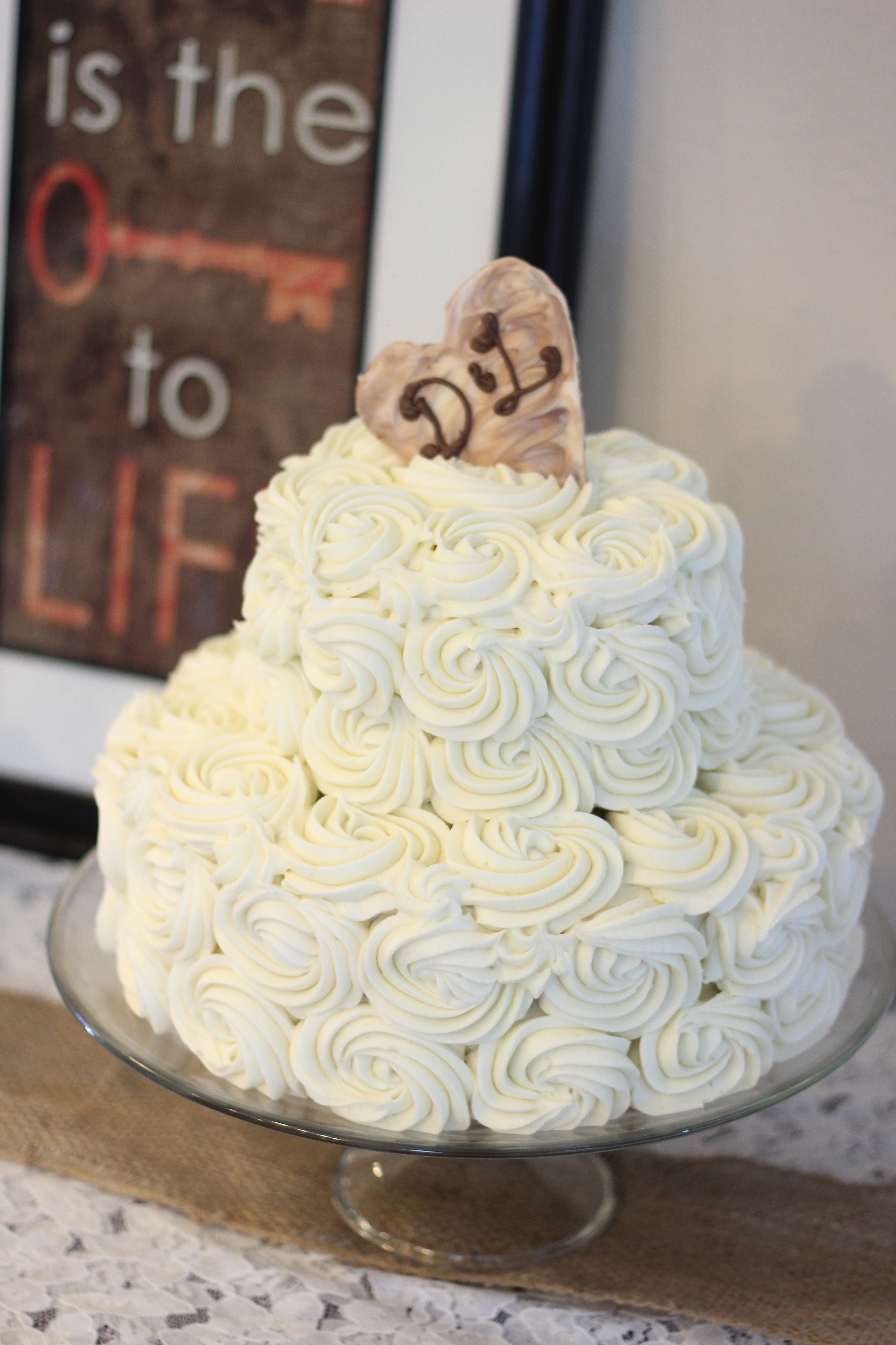 Rustic Country Bridal Shower Cake Rustic Country Bridal Shower Cake