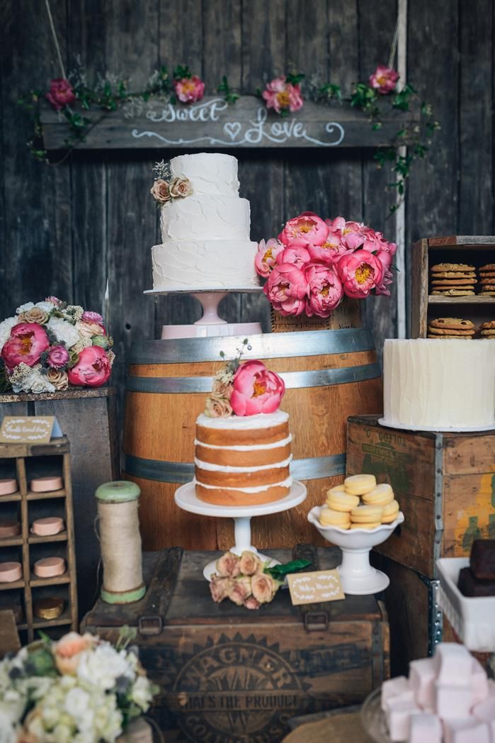 Rustic Wedding Dessert Table Ideas