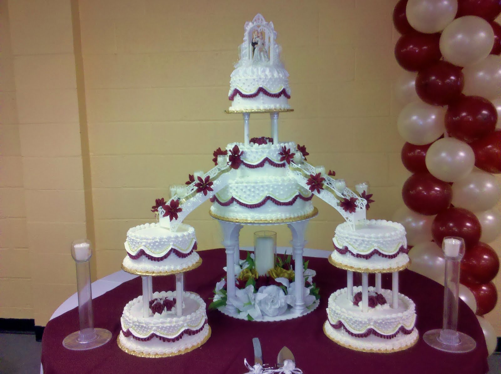 Wedding Cakes with Fountains and Stairs