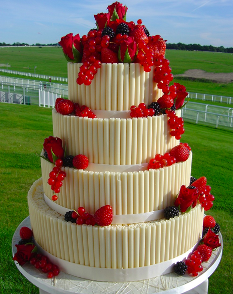 Wedding Cakes with Fruit Decorations