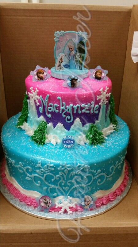 2 Tier Birthday Cake Frozen 2 Tier Birthday Cake Frozen