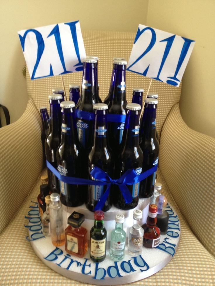 21st Alcohol Birthday Cake 21st Alcohol Birthday Cake