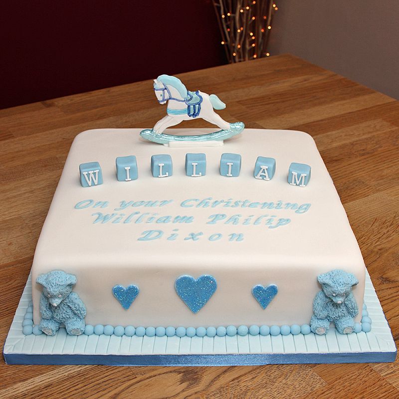 Baby Boy Christening Cake