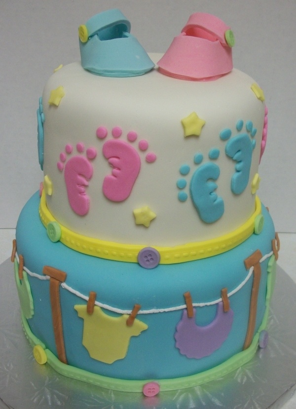 10 Photos of Baby Reveal Footprint Cakes