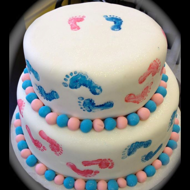 Baby Gender Reveal Cake