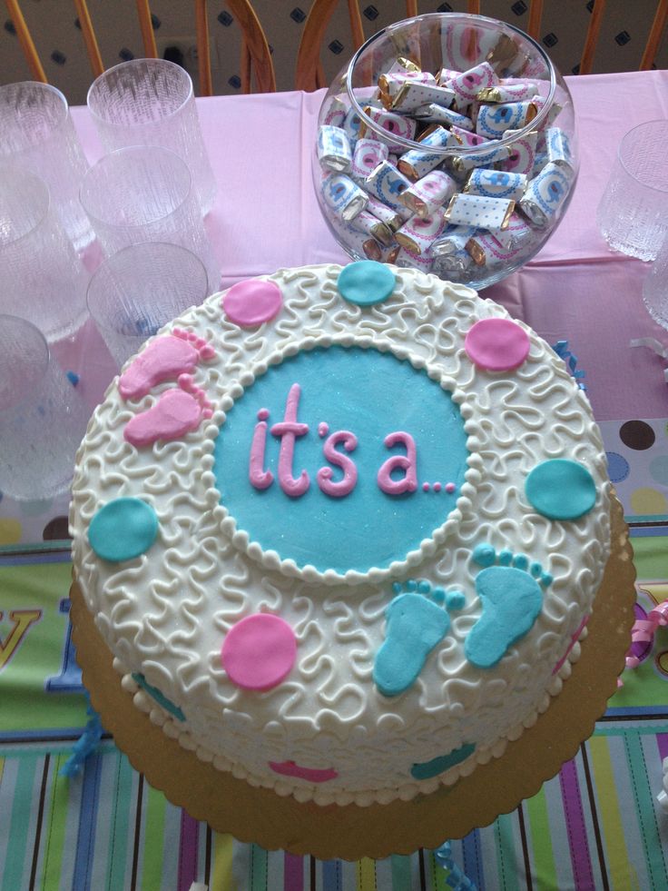 Baby Gender Reveal Cake Baby Gender Reveal Cake