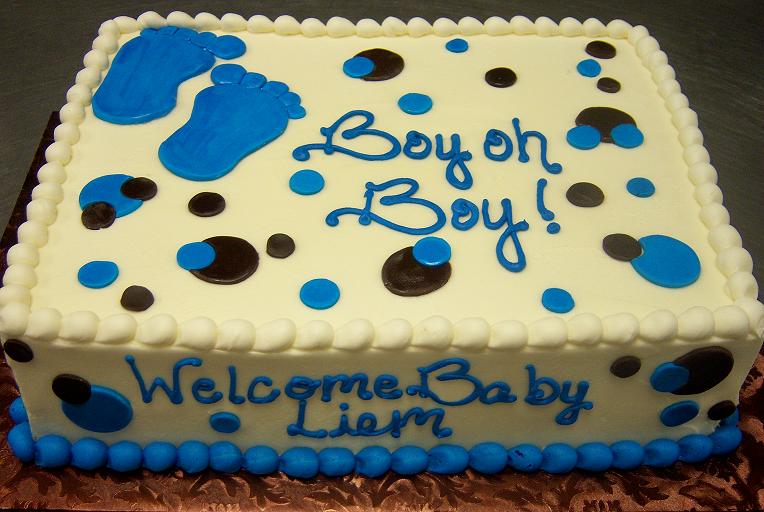 Baby Shower Cake with Footprint Baby Shower Cake with Footprint