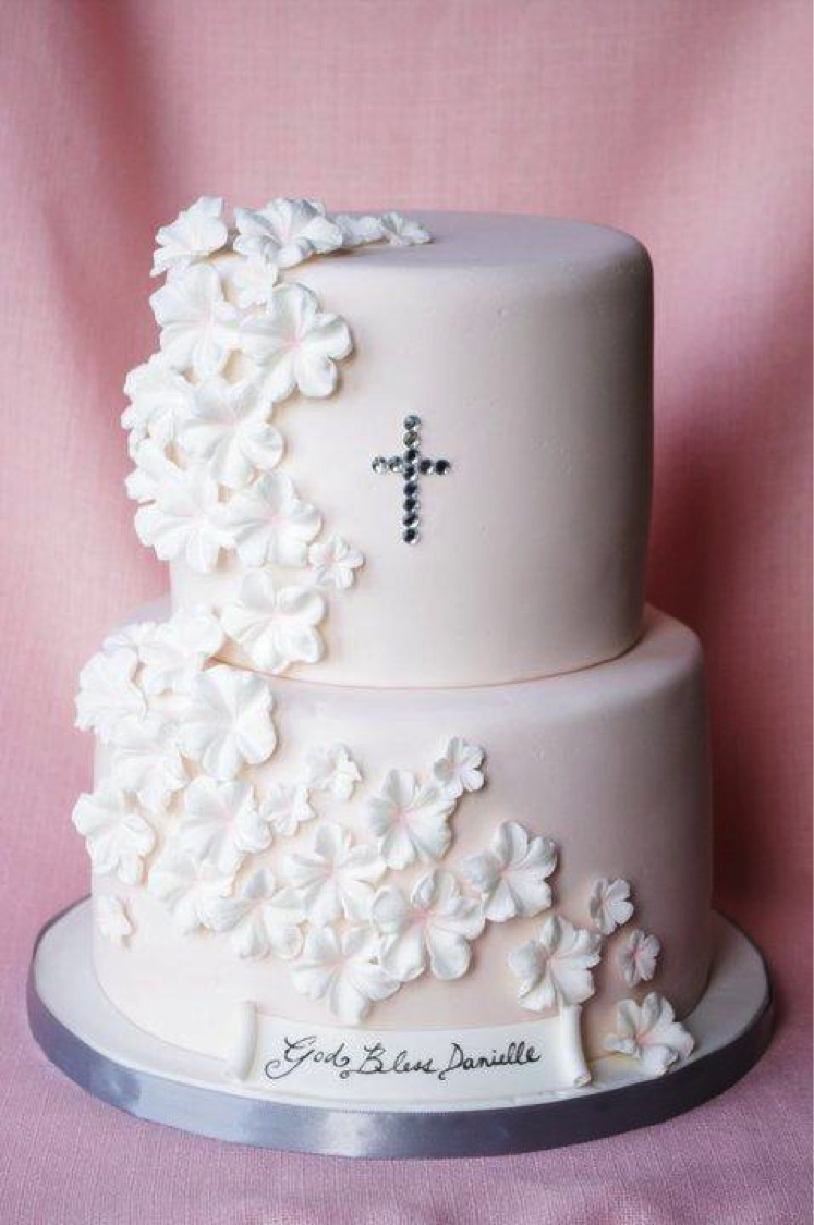 Baptism Cake with Cross Baptism Cake with Cross