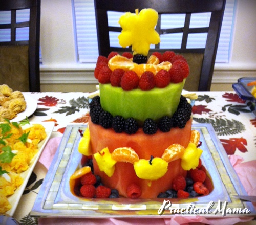 Birthday Cake Made of Fruit