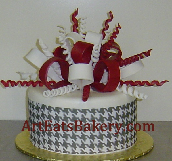 Black and White Fondant Birthday Cake Black and White Fondant Birthday Cake