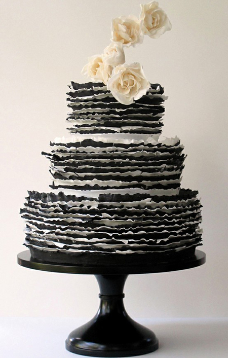 Black and White Wedding Cake Black and White Wedding Cake