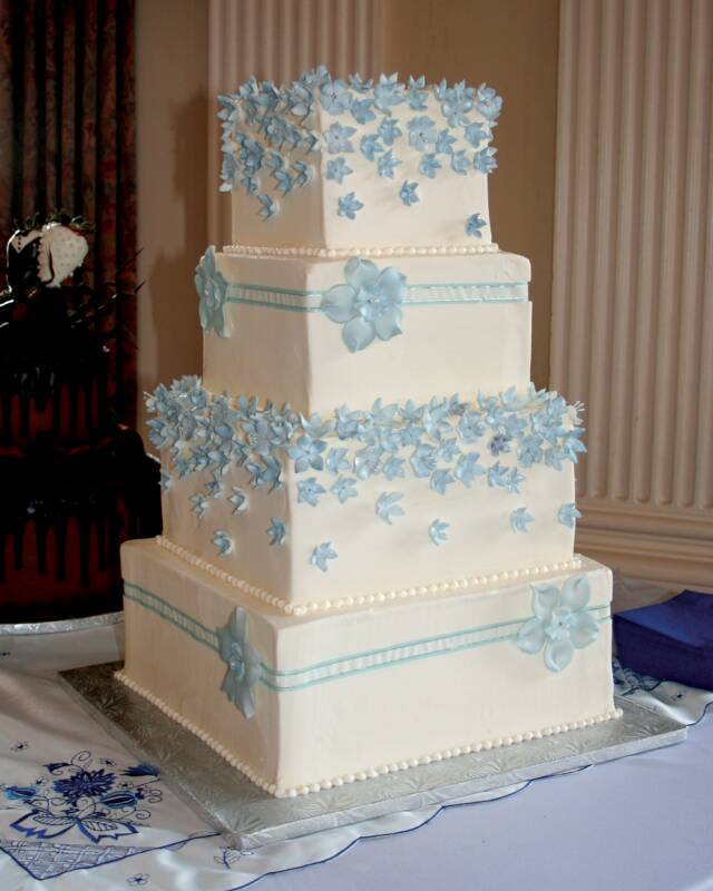 Blue and Purple Wedding Cake Blue and Purple Wedding Cake