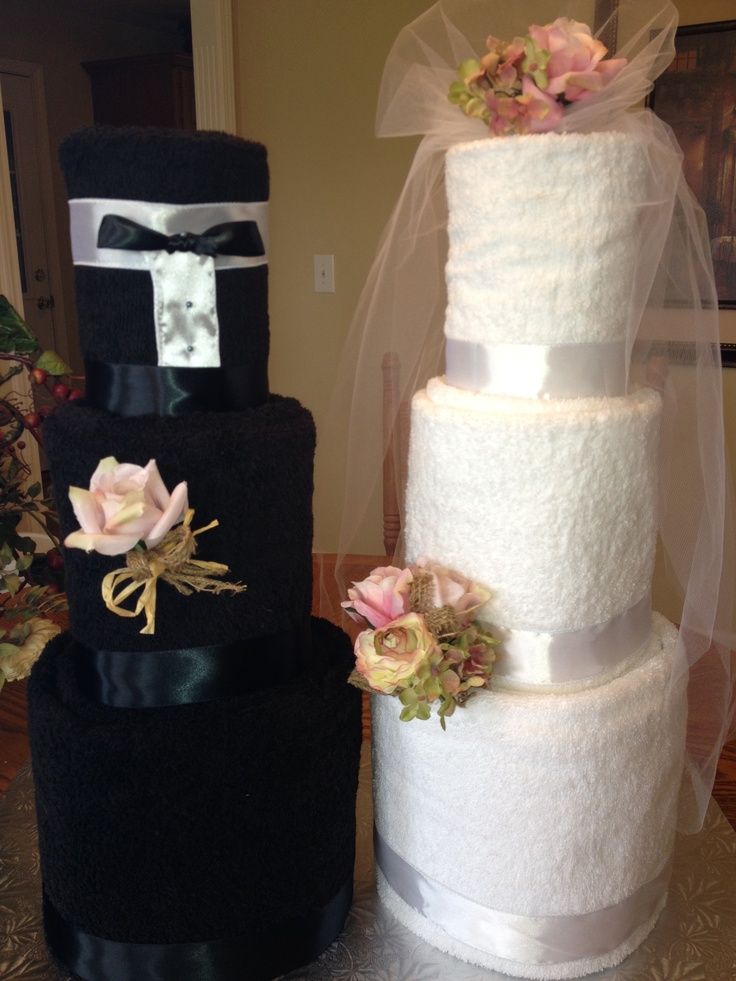 Bride and Groom Towel Cake Bride and Groom Towel Cake