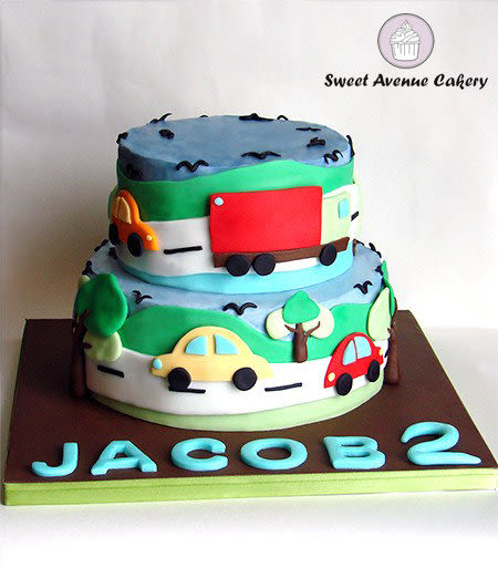 Cars and Trucks Cake