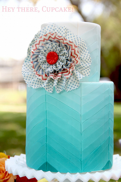 Chevron Wedding Cake Chevron Wedding Cake