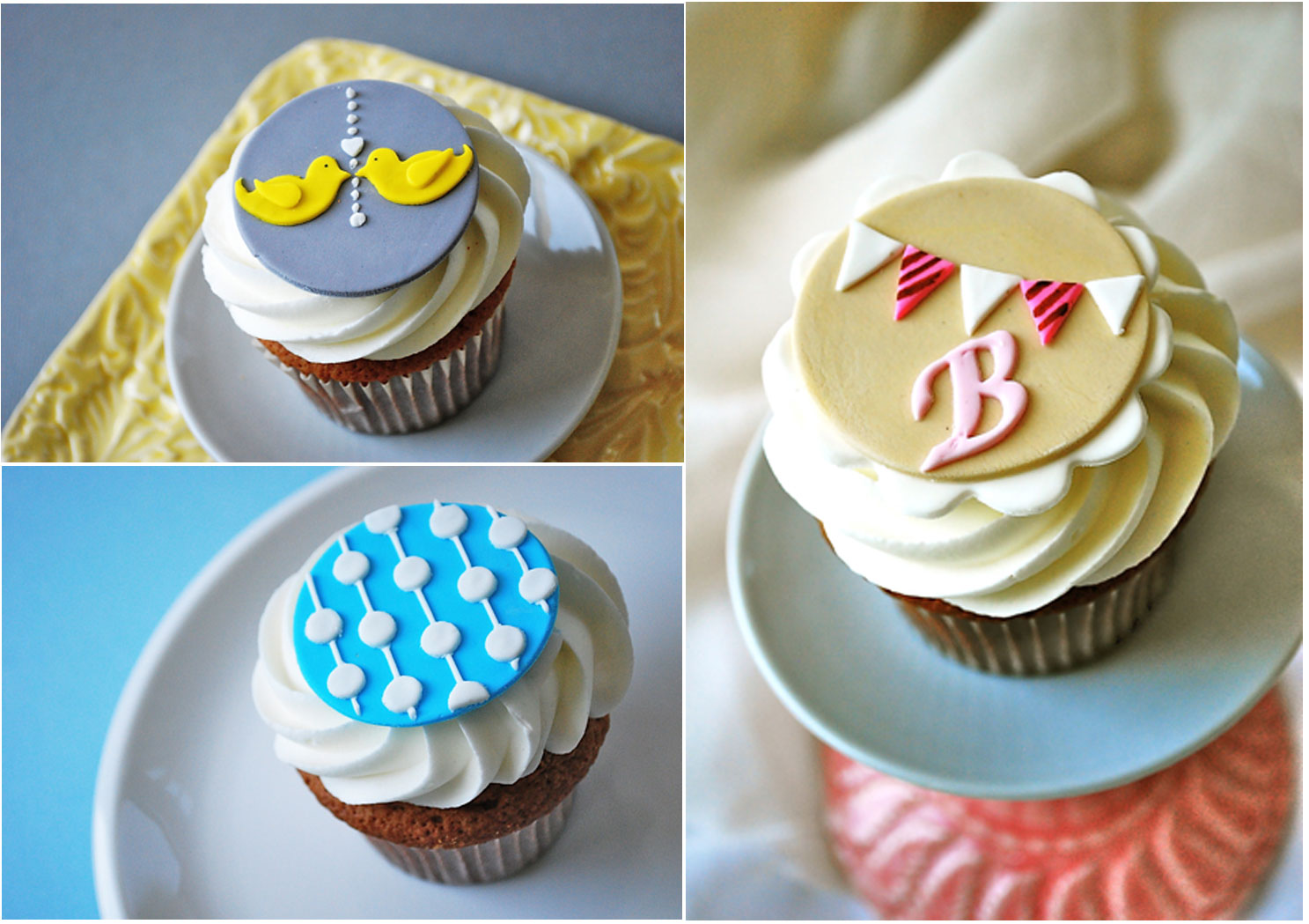 Cupcakes with Fondant Toppers Cupcakes with Fondant Toppers